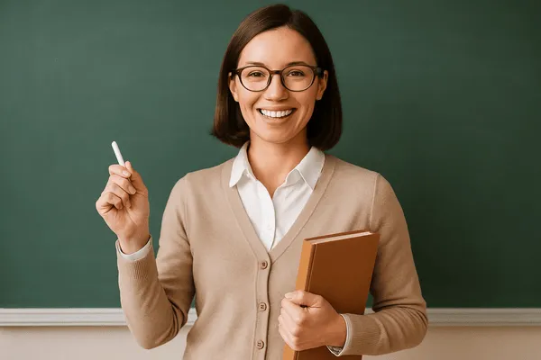 Teacher supporting students